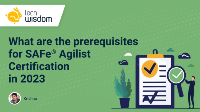 Prerequisites for safe agilist certification training